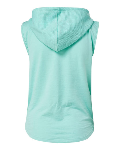 MV Sport Women's Kinsley Sleeveless Hooded Sweatshirt W24131 #color_Oasis