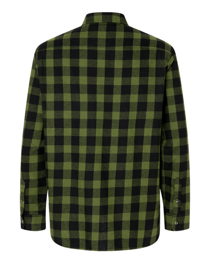 Boxercraft Men's Flannel Button Down Shirt BU7401 #color_Army/ Black Buffalo