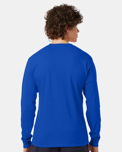 Champion Unisex Long Sleeve T-Shirt CC8C #colormdl_Royal Blue