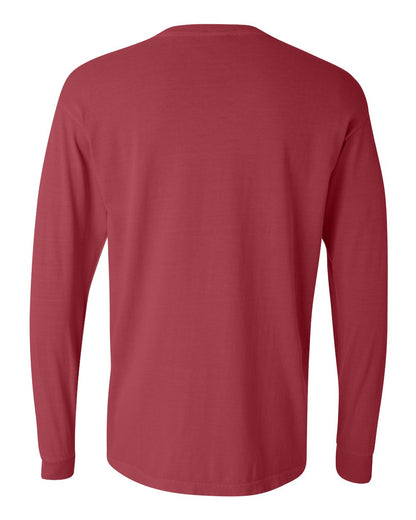 Comfort Colors Unisex Garment-Dyed Heavyweight Long Sleeve T-Shirt 6014 #color_Crimson