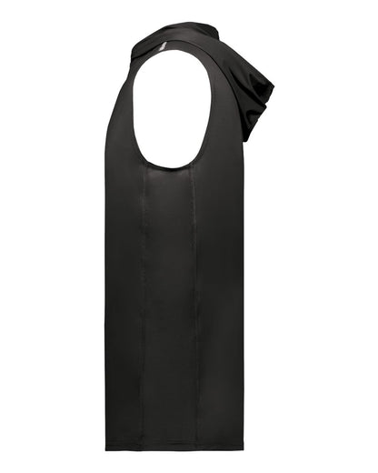 Holloway Unisex CoolCore® Sleeveless Hooded T-Shirt 222590 #color_Black