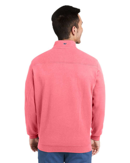 vineyard vines Men's Collegiate Shep Quarter-Zip Sweatshirt K002712 #colormdl_Jetty Red