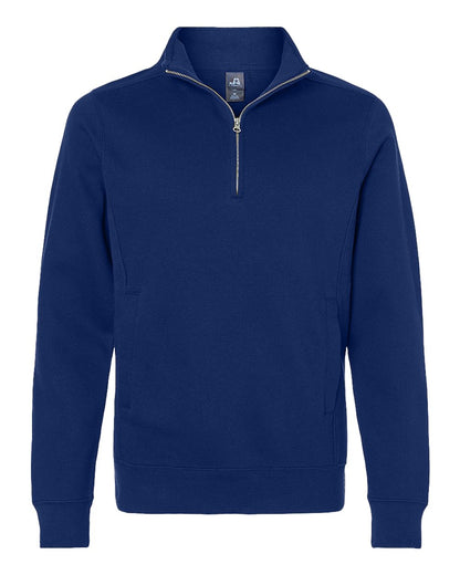 J. America Unisex Heavyweight Fleece Quarter-Zip Sweatshirt 8717 #color_True Navy