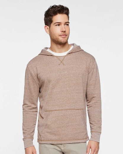 LAT Unisex Vintage Wash Fleece Hoodie Sweatshirt 6936 #colormdl_Weathered Coyote Brown
