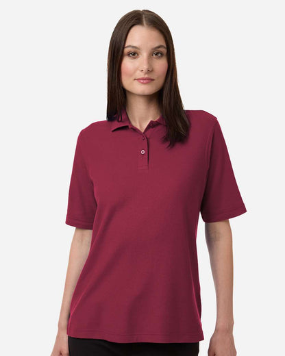 Harriton Women's Maverick CVC Pique Polo M105W #colormdl_Wine