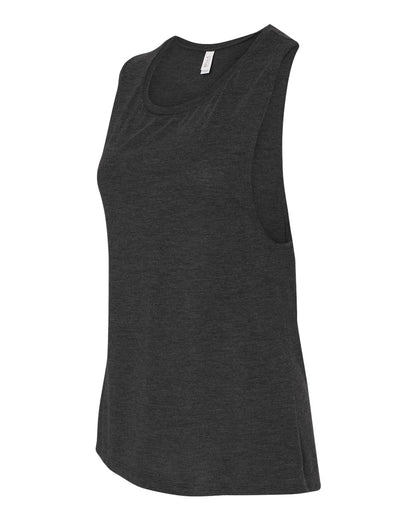 BELLA + CANVAS Women's Flowy Scoop Muscle Tank 8803 #color_Dark Grey