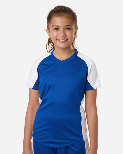 Augusta Sportswear Girls' Cutter Jersey 1523 #colormdl_Royal/ White