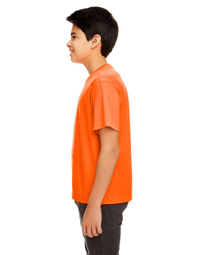 UltraClub Youth Cool & Dry Sport Performance Interlock T-shirt 8420Y #colormdl_Bright Orange