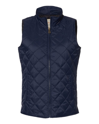 Weatherproof Women's Vintage Diamond Quilted Vest W207359 #color_Navy