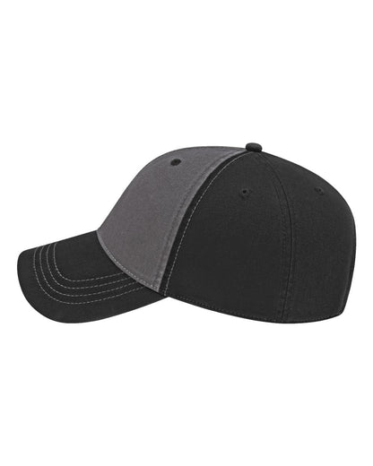 CAP AMERICA Relaxed Golf Dad Hat i1002 #color_Dark Grey/ Black