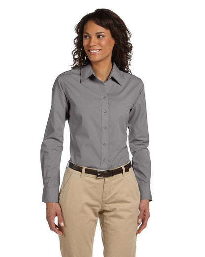Harriton Women's Essential Poplin M510W #colormdl_Dark Grey