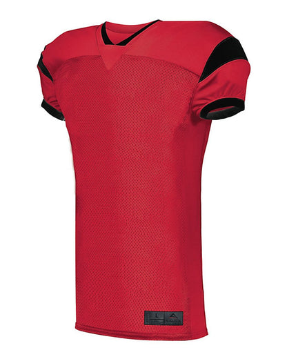 Augusta Sportswear Youth Slant Football Jersey 9583 #color_Red/ Black