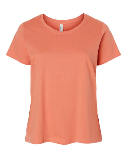 LAT Women's Curvy Collection Fine Jersey Tee 3816 #color_Sunset