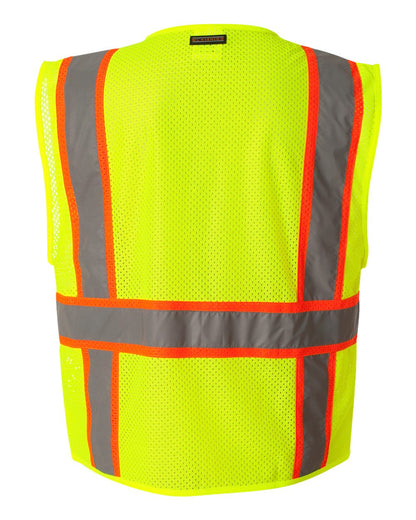 Kishigo Unisex Ultra-Cool™ Multi-Pocket Vest 1195-1196 #color_Lime