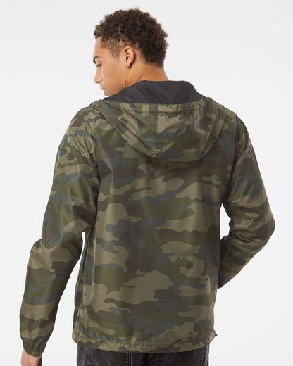 Independent Trading Co. Men's Lightweight Windbreaker Full-Zip Jacket EXP54LWZ #colormdl_Forest Camo