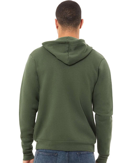 BELLA + CANVAS Sponge Fleece Full-Zip Hoodie 3739 #colormdl_Military Green