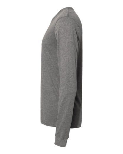 Next Level Sueded Long Sleeve T-Shirt 6411 #color_Dark Heather Grey