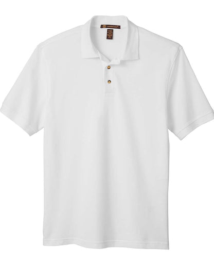 Harriton Men's Pique Polo M200 #color_White