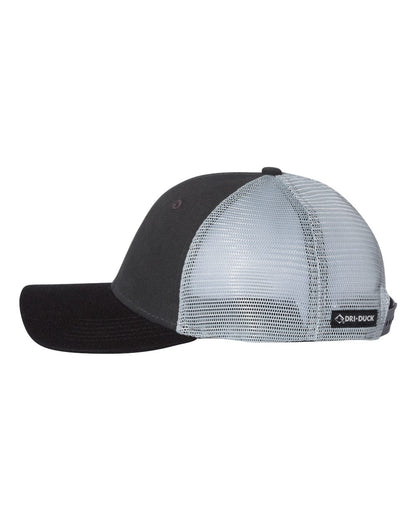 DRI DUCK Hudson Trucker Cap 3006 #color_Charcoal/ Black/ Grey