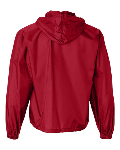 Augusta Sportswear Packable Half-Zip Hooded Pullover Jacket 3130 #color_Red