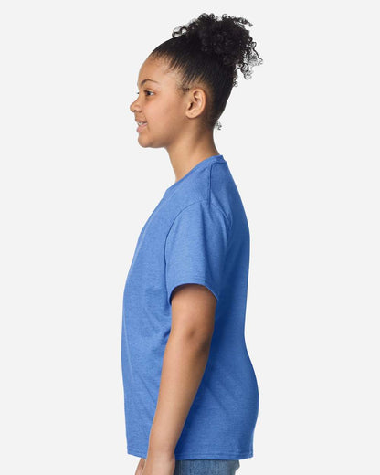 Gildan Youth Light Cotton T-Shirt 3000B #colormdl_Heather Royal