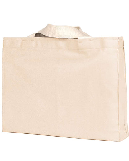 Bayside USA Made Cotton Canvas Medium Gusset Tote Bag BA750 #color_Natural
