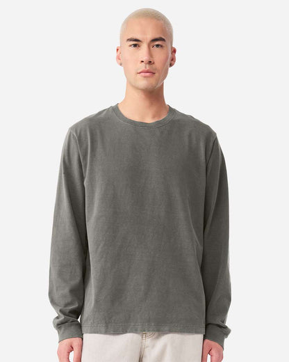BELLA + CANVAS Unisex Heavyweight Garment-Dyed Long Sleeve Tee 4851GD #colormdl_Washed Charcoal