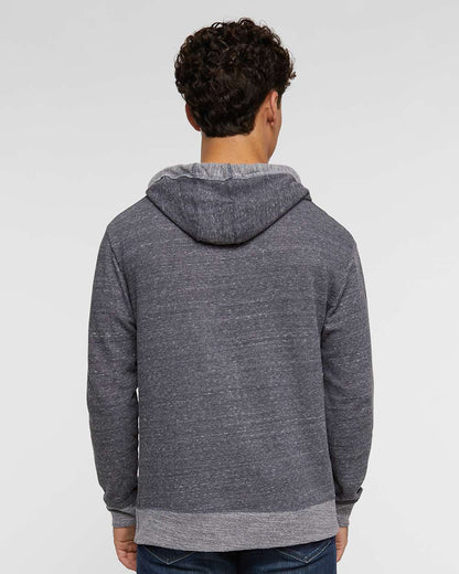 LAT Unisex Harborside Mélange French Terry Hoodie Sweatshirt 6779 #colormdl_Navy Melange