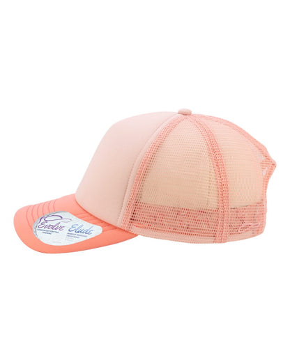 Infinity Her Women's Foam Trucker Cap ROSIE #color_Dusty Pink/ Pink/ Peachy Pink/ Butterfly