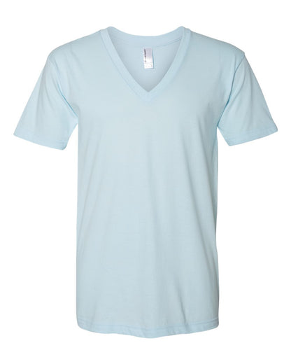 American Apparel Unisex Fine Jersey V-Neck Tee 2456W #color_Light Blue