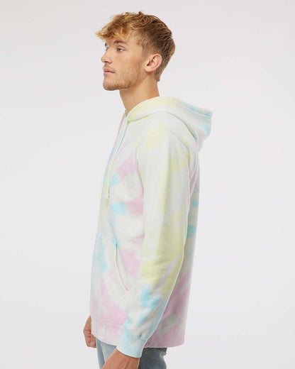 Independent Trading Co. Unisex Midweight Tie-Dyed Hooded Sweatshirt PRM4500TD #colormdl_Tie Dye Sunset Swirl