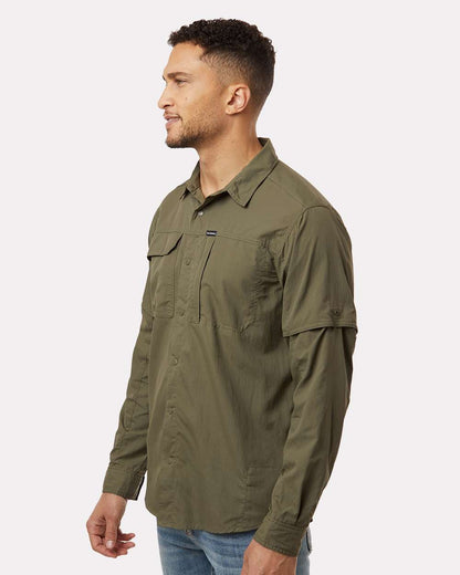 Columbia Men's Skien Valley™ Pocket Shirt 212332 #colormdl_Stone Green