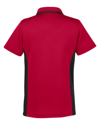 Harriton Women's Flash Snag Protection Plus IL Colorblock Polo M386W #color_Red/ Black