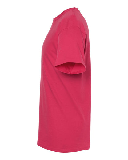 M&O Men's Gold Soft Touch T-Shirt 4800 #color_Heliconia