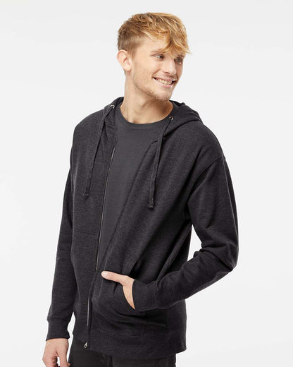 Independent Trading Co. Midweight Full-Zip Hooded Sweatshirt SS4500Z #colormdl_Charcoal Heather