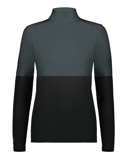 Holloway Women's Momentum Team Quarter-Zip Pullover 223700 #color_Black/ Iron