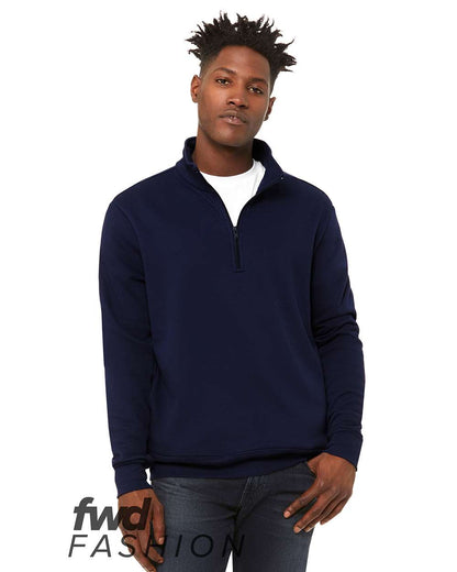 BELLA + CANVAS FWD Fashion Quarter-Zip Pullover Fleece 3740 #color_Navy