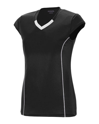 Augusta Sportswear Girls' Blash Jersey 1219 #color_Black/ White