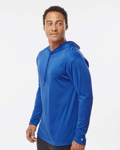 Badger Unisex B-Core Hooded Long Sleeve T-Shirt 4105 #colormdl_Royal