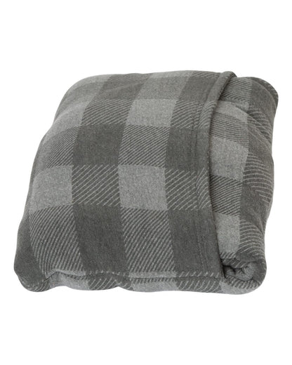 J. America Triblend Fleece Blanket 8852 #color_Smoke Buffalo Triblend