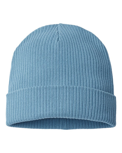 Atlantis Headwear Sustainable Cuffed Beanie NELSON #color_Light Avio Blue