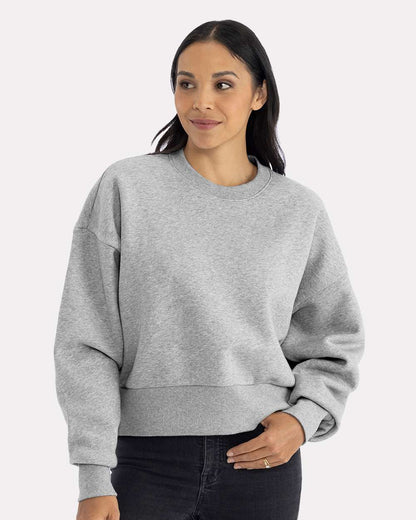 Next Level Women's Heavyweight Crewneck Sweatshirt 9087 #color_Heather Grey