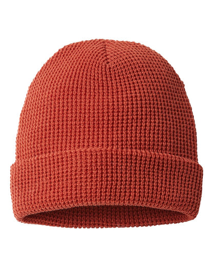 Richardson Waffle Cuffed Beanie 146R #color_Rust