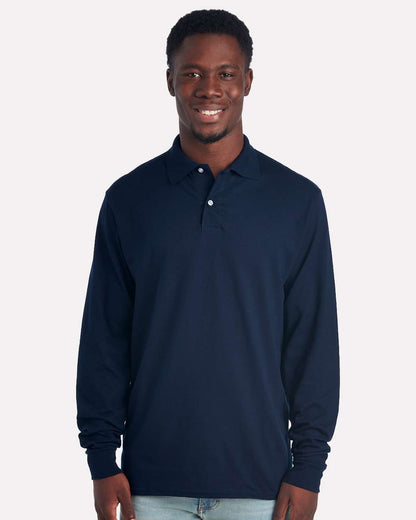 JERZEES Men's Dri-Power® Long Sleeve Polo 437LR #colormdl_J. Navy