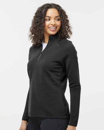 Adidas Women's Spacer Quarter-Zip Pullover A589 #colormdl_Black