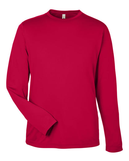 CORE365 Unisex Capital Long Sleeve Performance T-Shirt CE10L #color_Classic Red