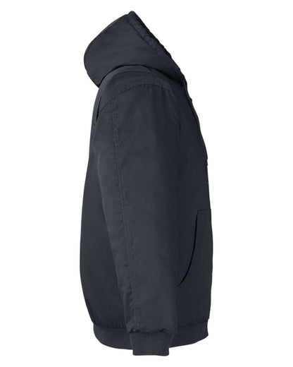 Harriton Unisex Tall ClimaBloc® Heavyweight Hooded Full-Zip Jacket M722T #color_Dark Charcoal