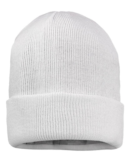 Sportsman 12" Jersey Lined Cuffed Beanie SP12JL #color_White
