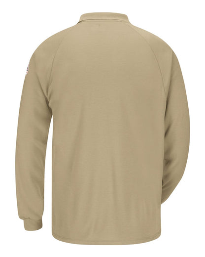 Bulwark Classic Long Sleeve Polo - CoolTouch®2 SMP2 #color_Khaki