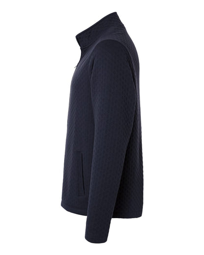 Devon & Jones Men's Berkley Textured Full-Zip Jacket DG740 #color_Navy